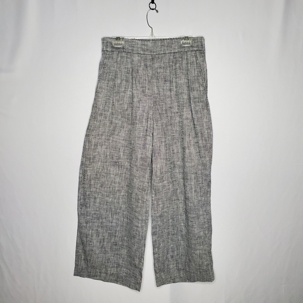 Rachel Comey X‎ Target Wide Leg Trouser Pants Women 8 Linen Cotton Pleated Tweed